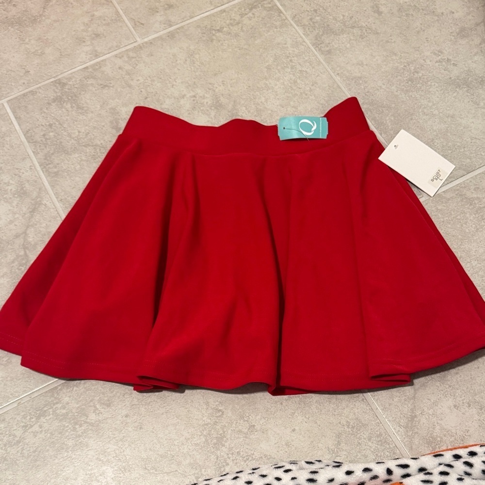 New Mix Vibrant Red Skater Skirt